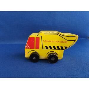 Greenbrier - Wood Yellow Toy Construction Truck - loose